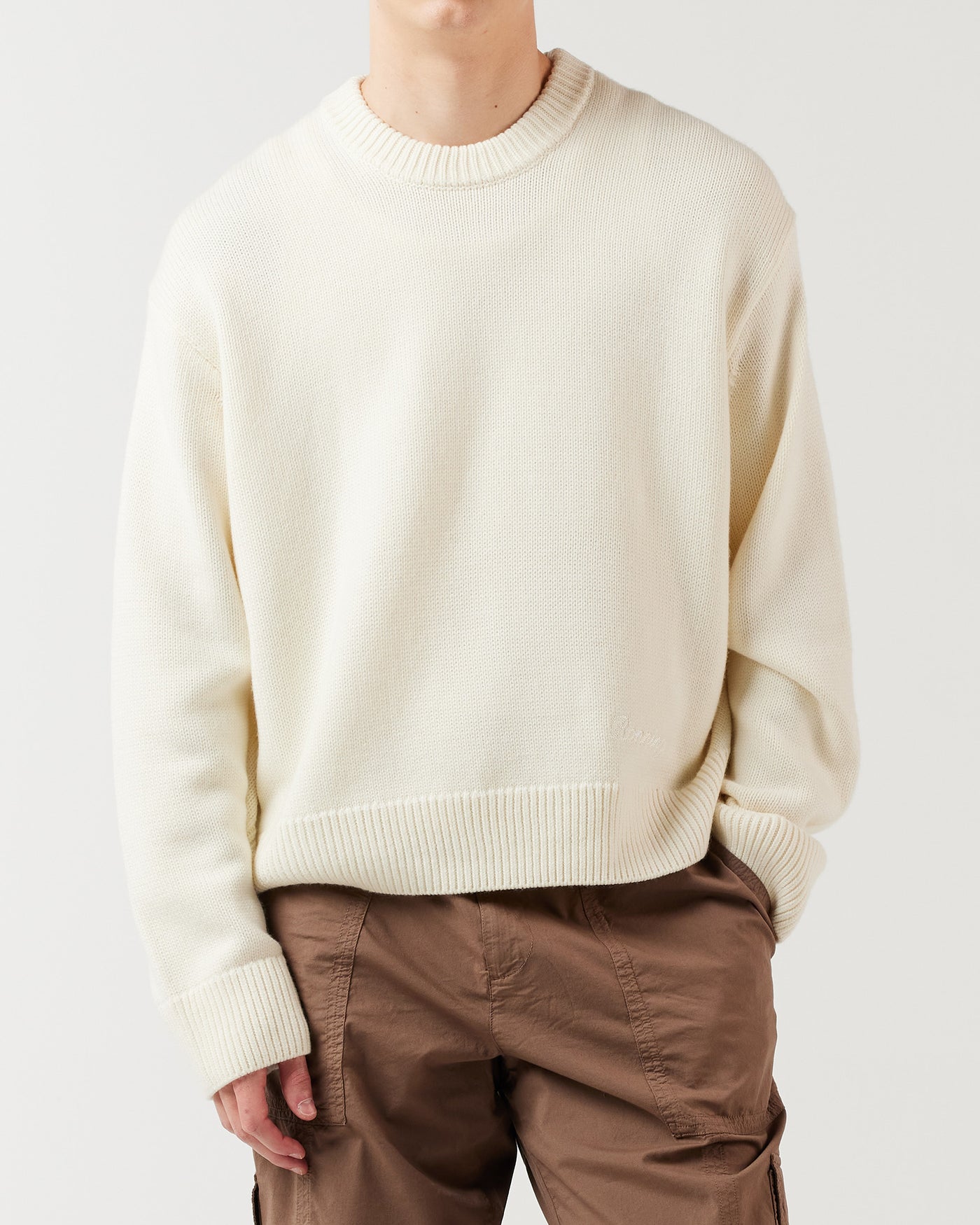 R Knit Sweater - Ivory