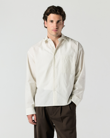 Everyday Shirt - Cream Stripe