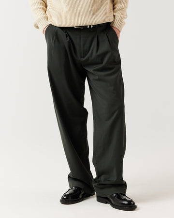 Pleated Pant - Moss Green
