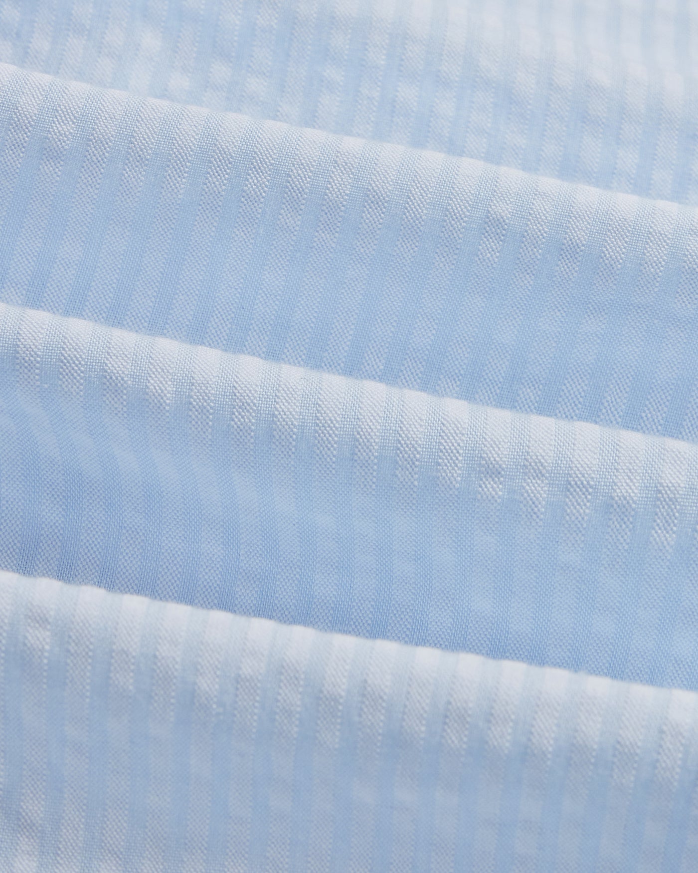 Long Sleeve Seersucker Shirt - Baby Blue