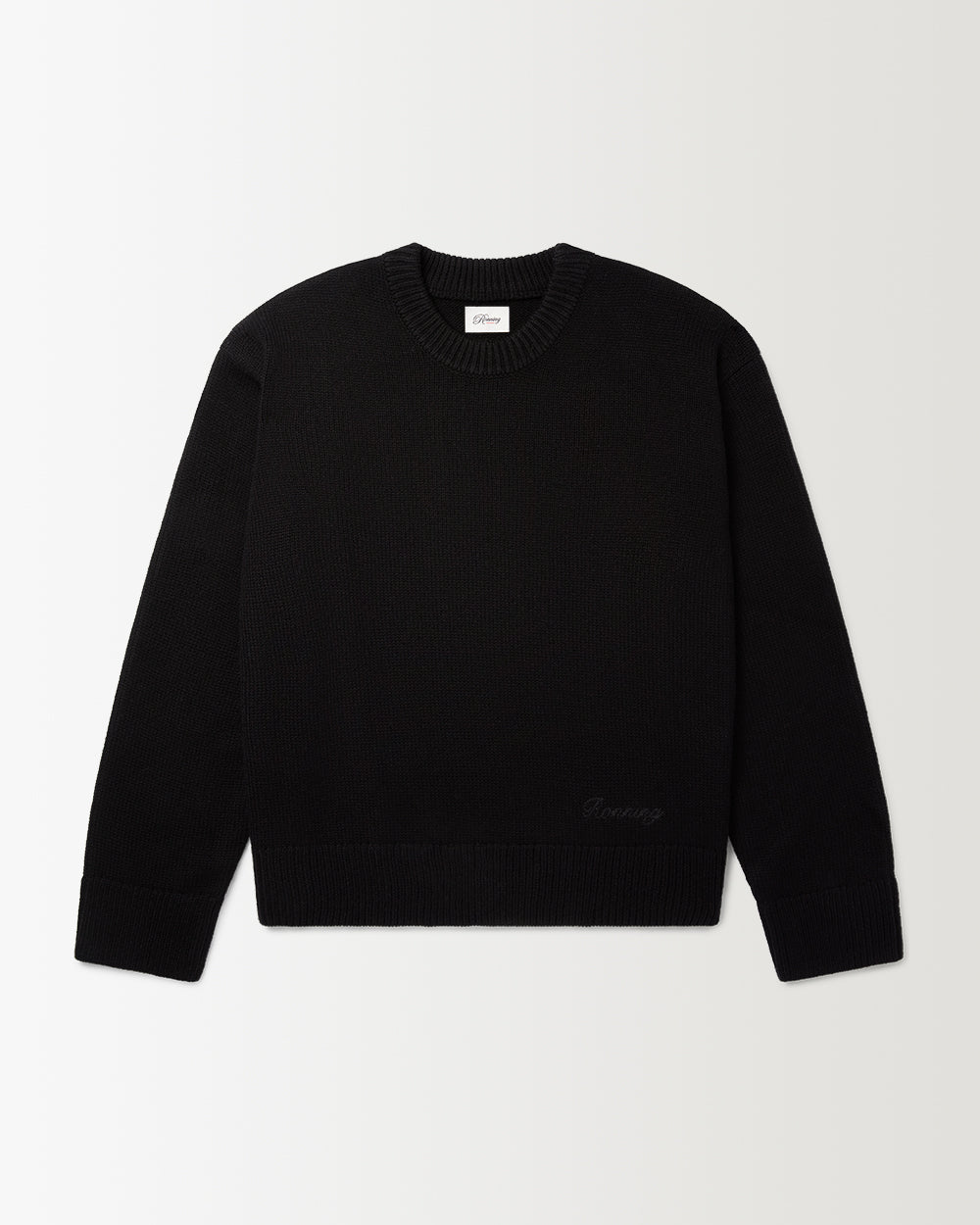 Merino Blend Crew Knit Sweater - Black | RONNING, Everyday Uniform