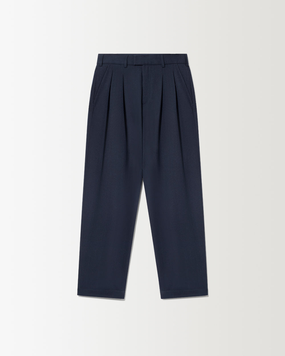 Pleated City Pant - Navy Pinstripe