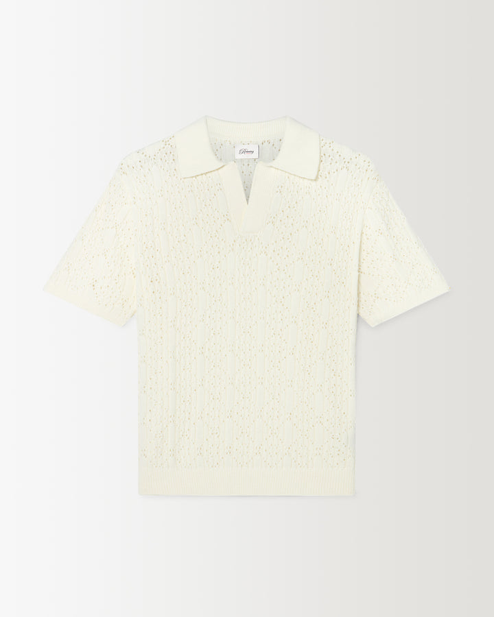 トップス EGONLab DIAMOND KNIT POLO Diamond Knit Polo - Ivory | RONNING, Everyday Uniform