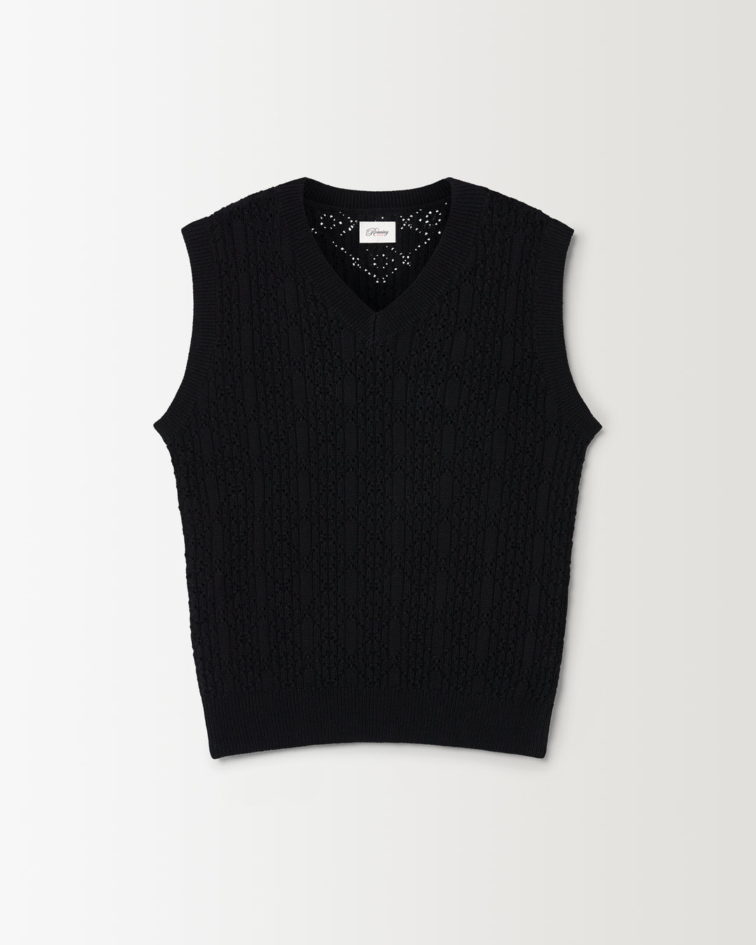 Diamond Knit Vest Black RONNING, Everyday Uniform