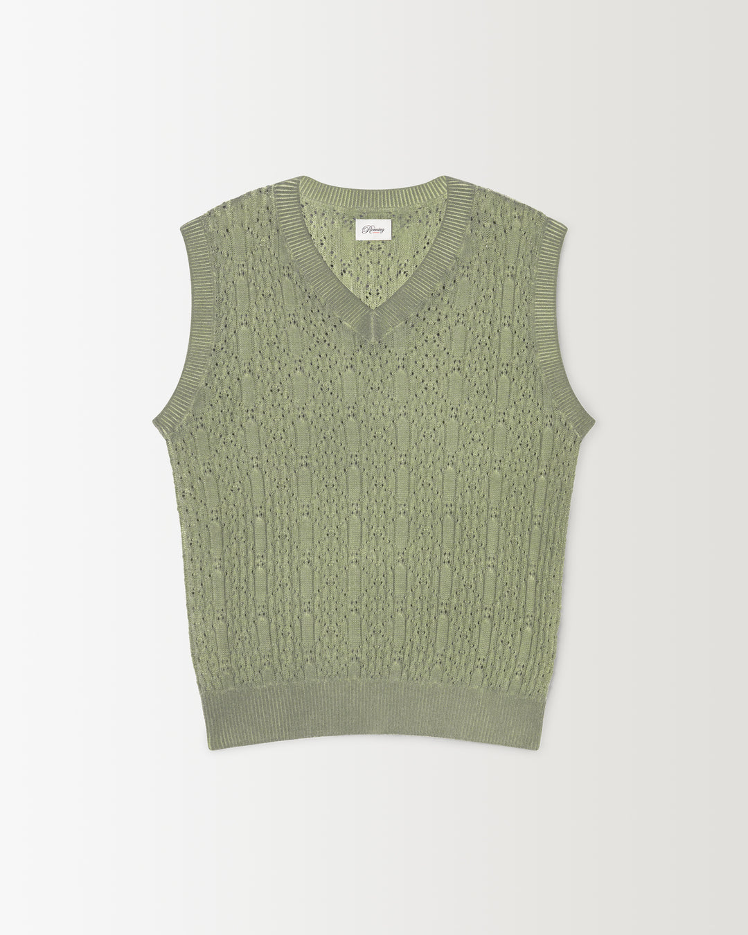 Diamond Knit Vest - Olive | RONNING, Everyday Uniform