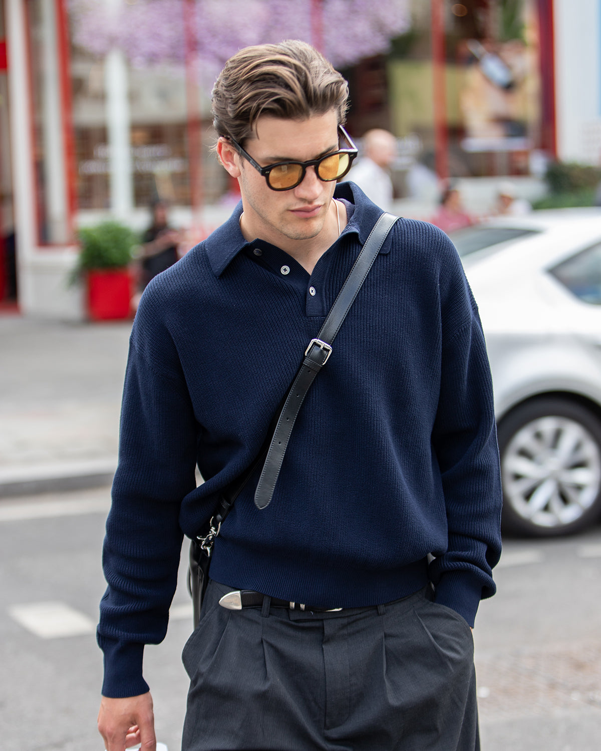 Knit Polo Sweater - Navy | RONNING, Everyday Uniform