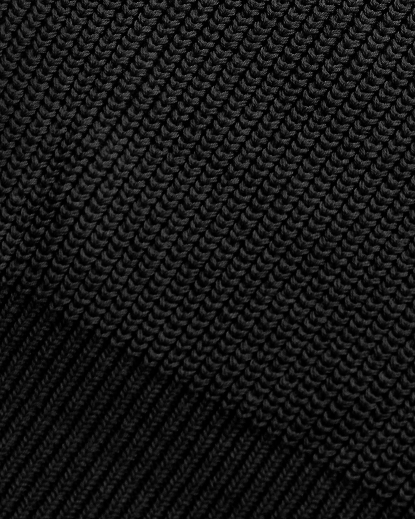 Knit Polo Sweater - Black