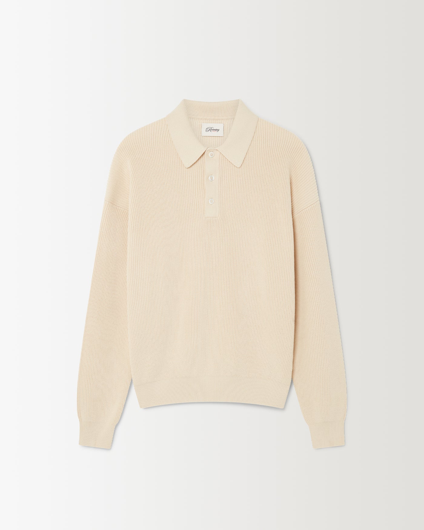 Knit Polo Sweater - Stone
