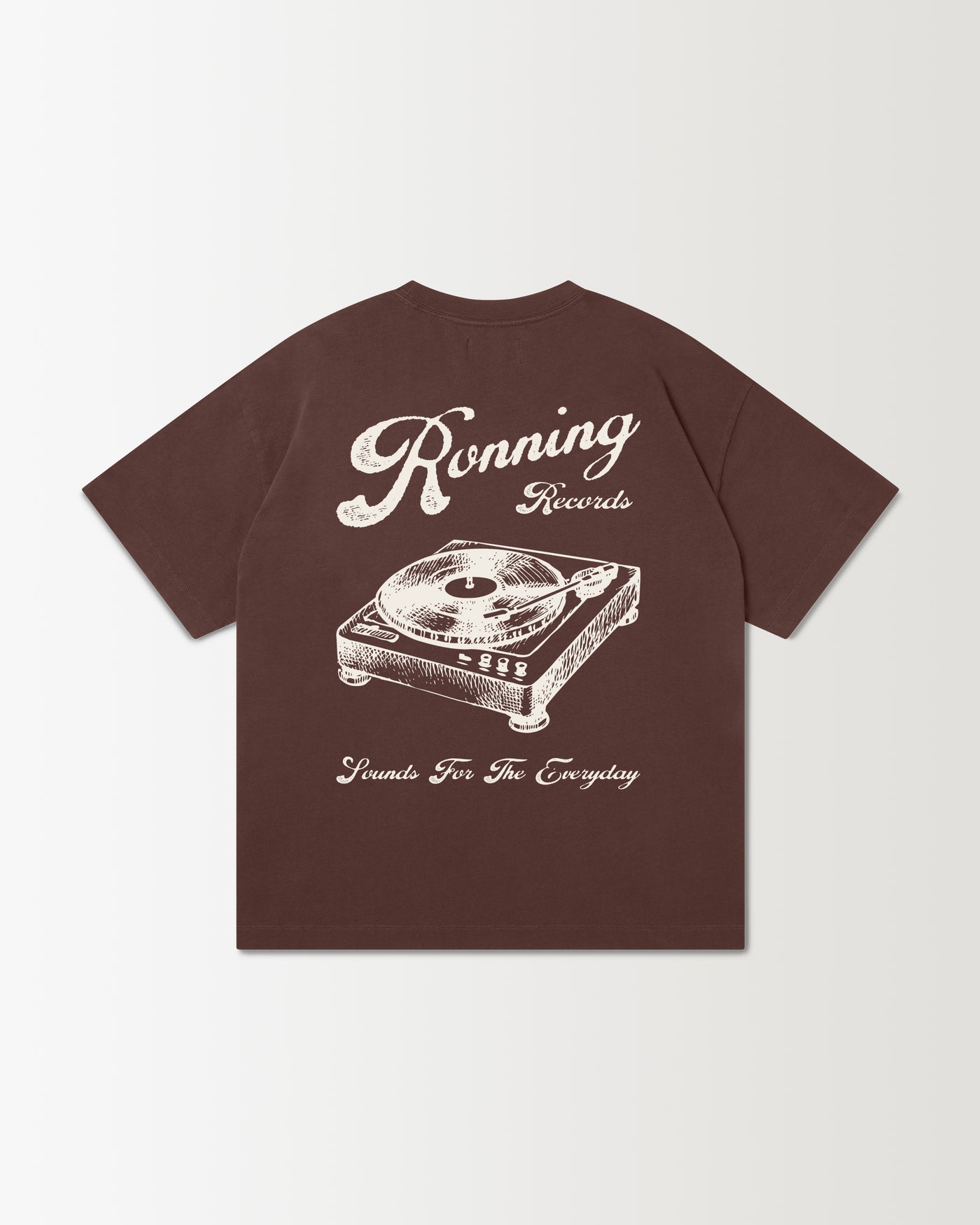 Records Tee - Mocha Brown