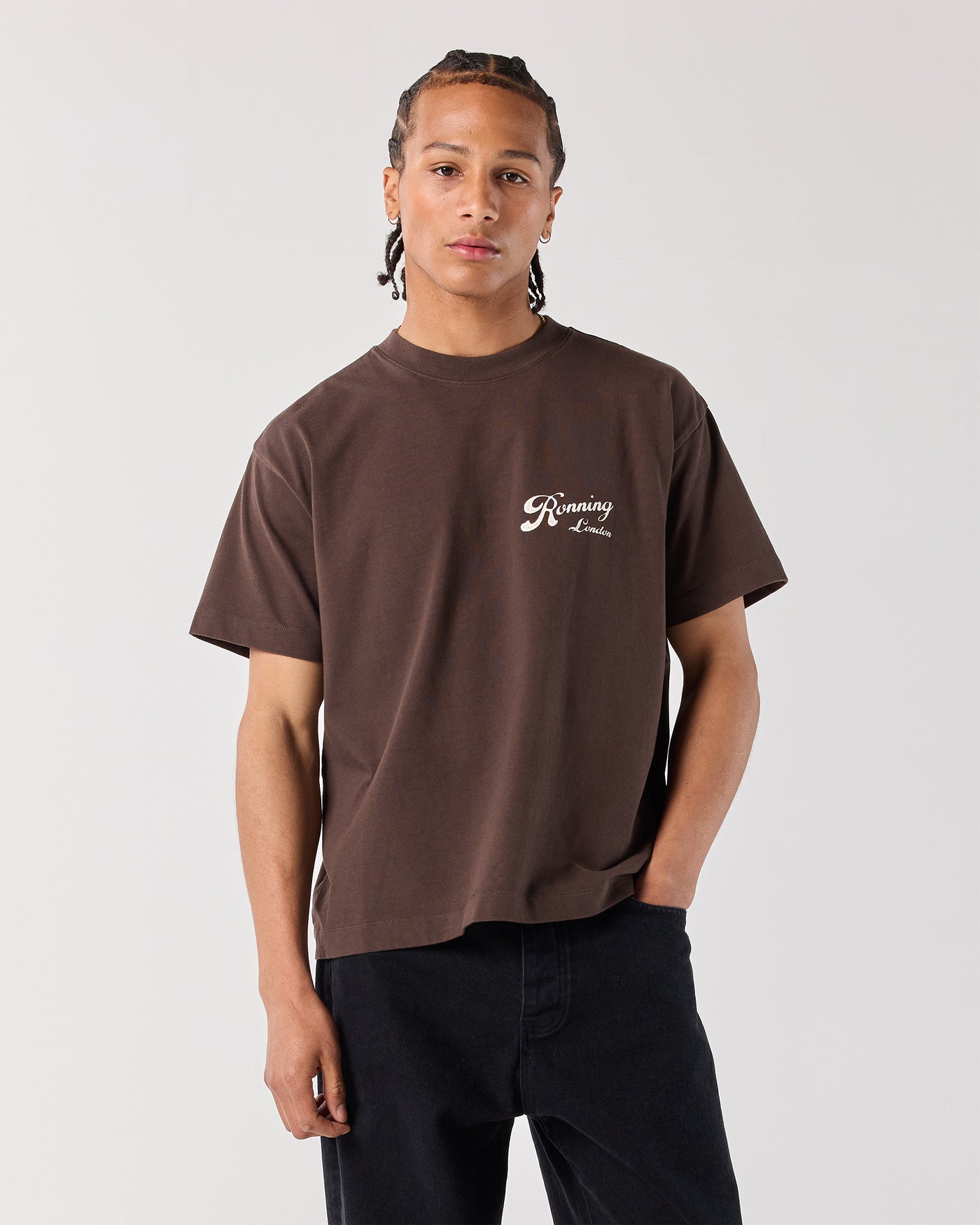 Records Tee - Mocha Brown
