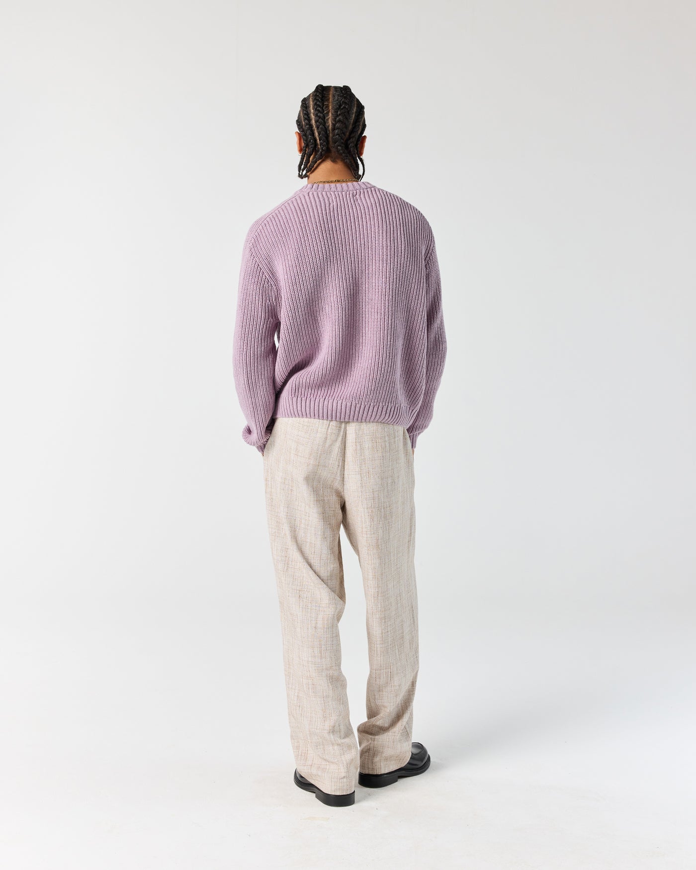 Pleated Pant - Sand Melange