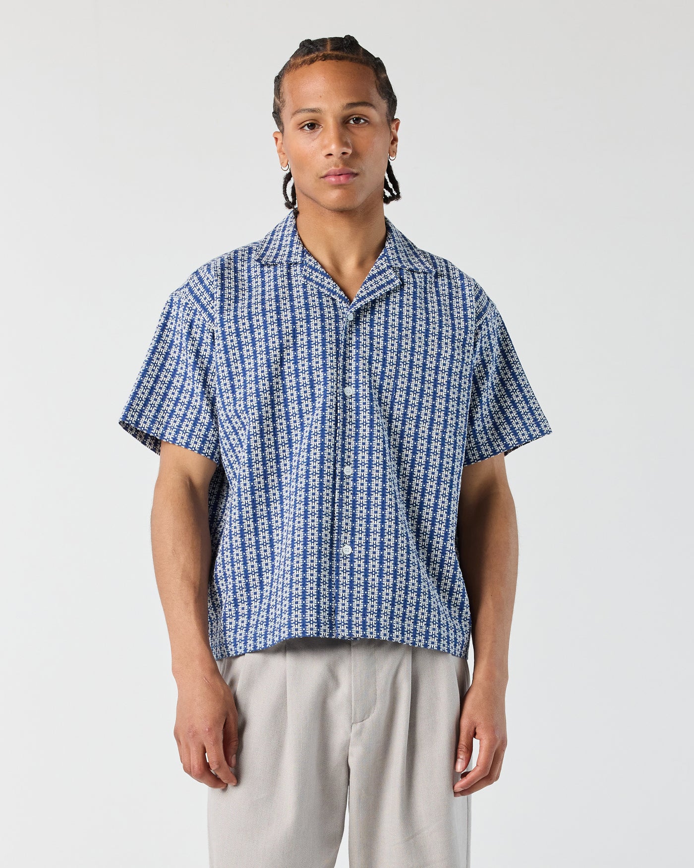 Geometric Shirt - Blue