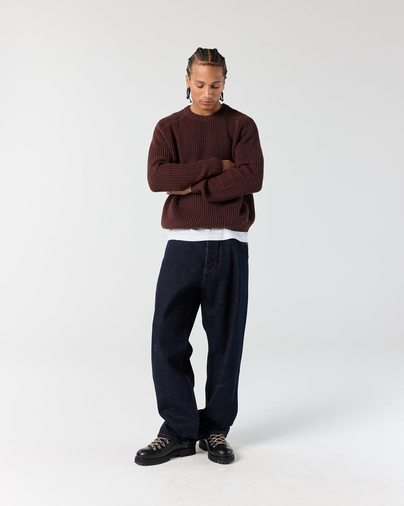 Everyday Fisherman Sweater - Mocha Brown
