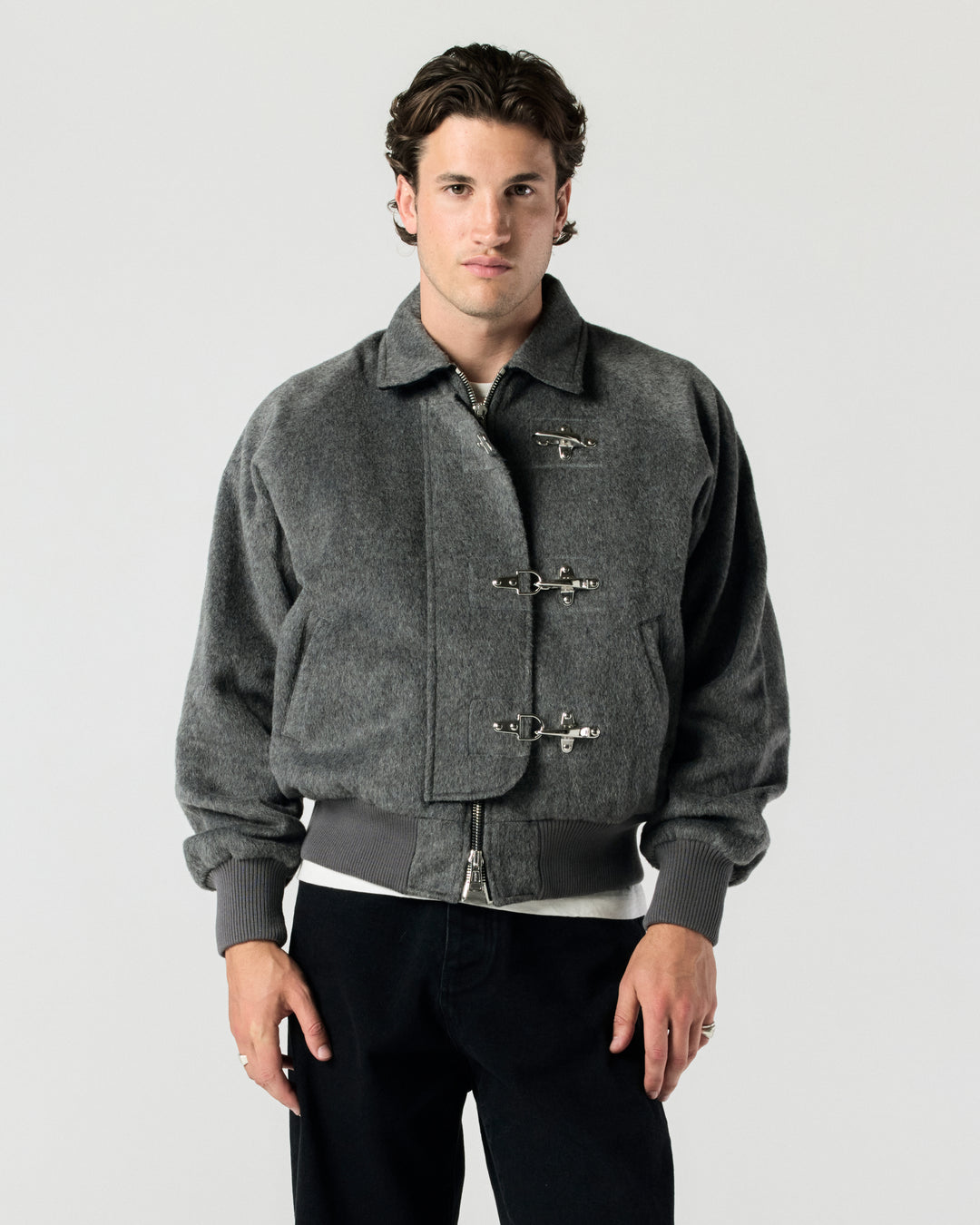 Fireman Clasp Jacket - Grey | RONNING, Everyday Uniform