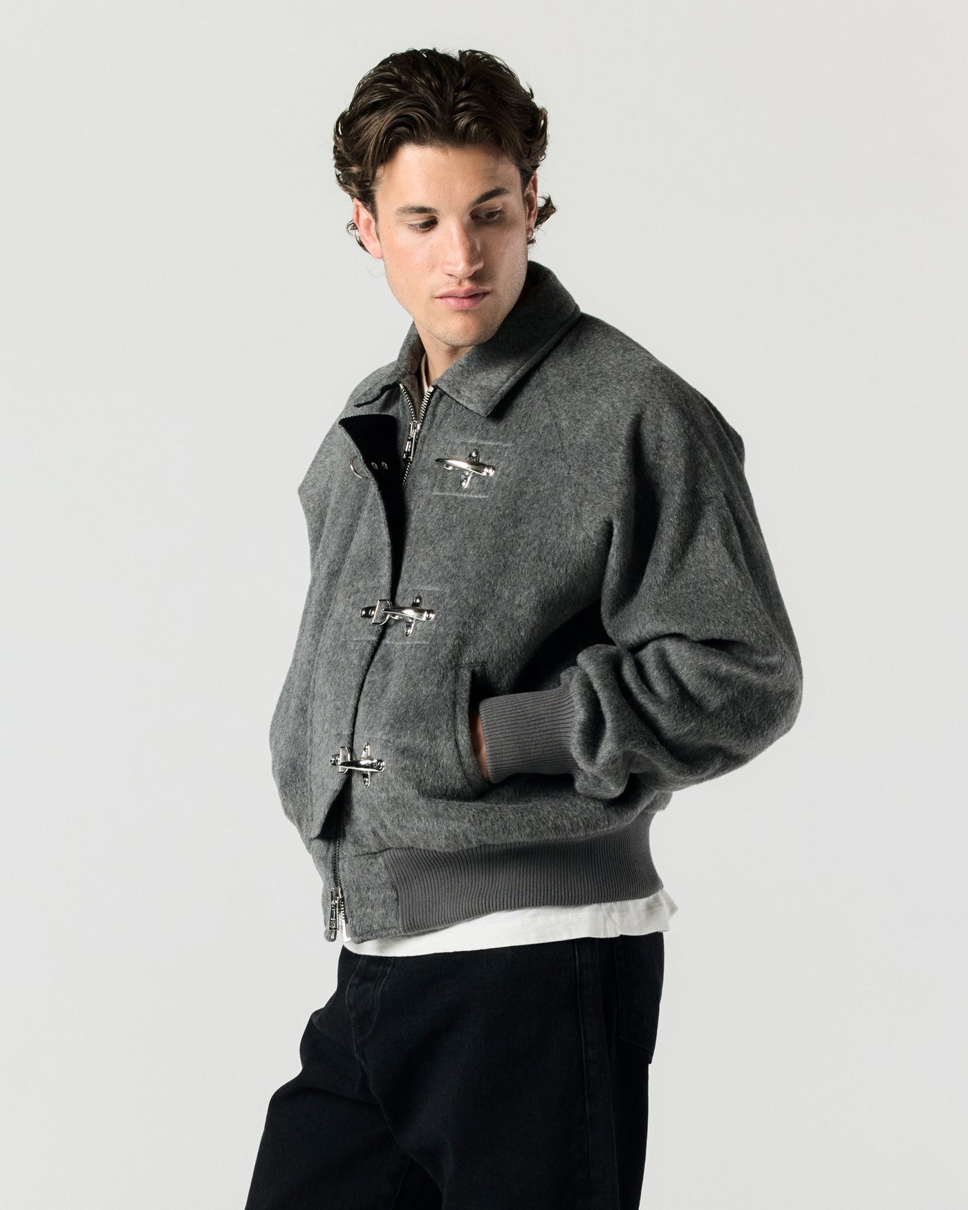 Fireman Clasp Jacket - Grey