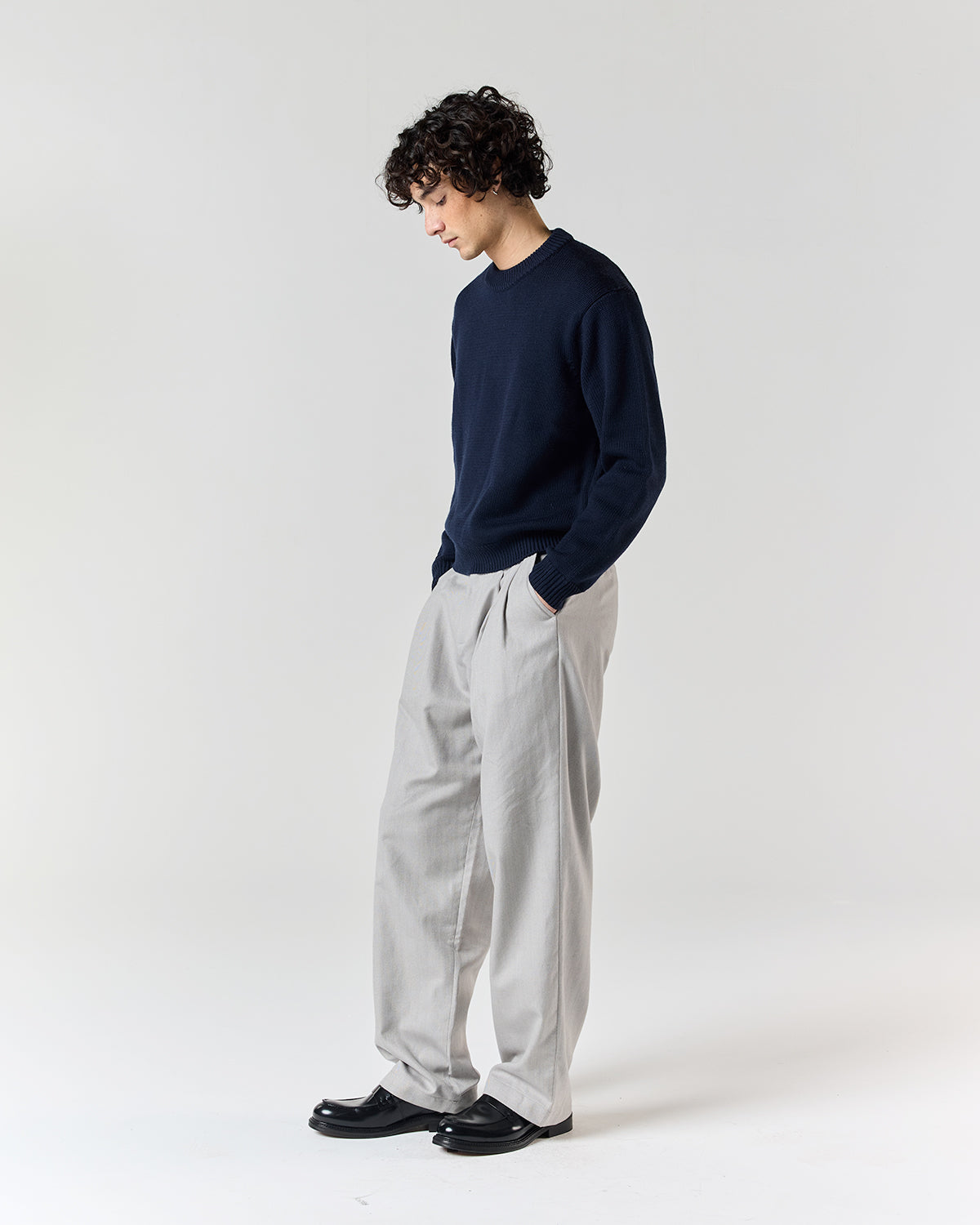 Pure Merino Knit Sweater - Navy | RONNING, Everyday Uniform