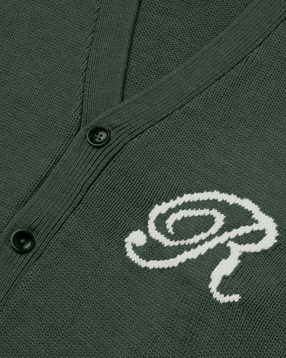 R Knit Cardigan - Sage Green | RONNING, Everyday Uniform