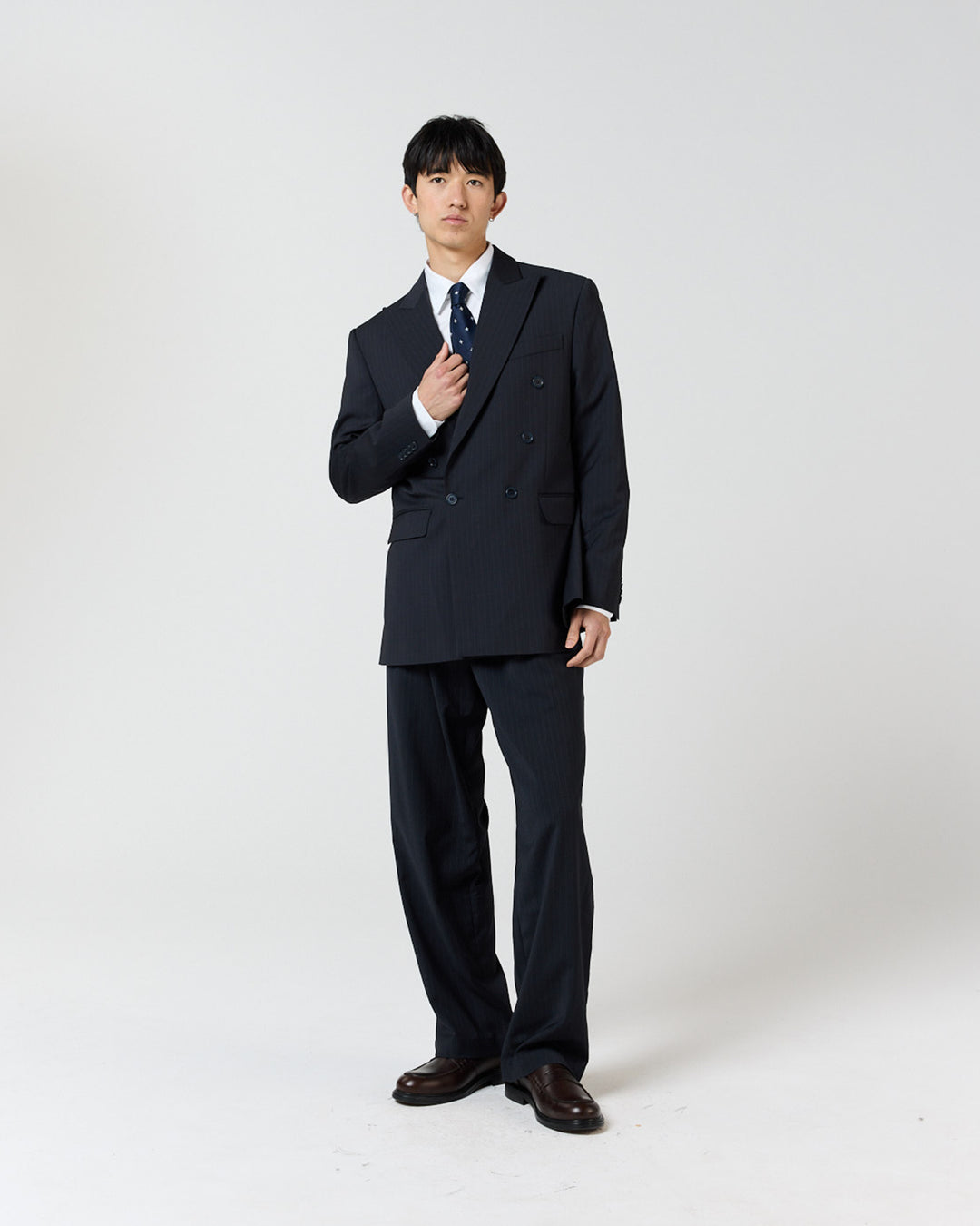 Double Breasted Suit Jacket - Navy Pinstripe – RONNING