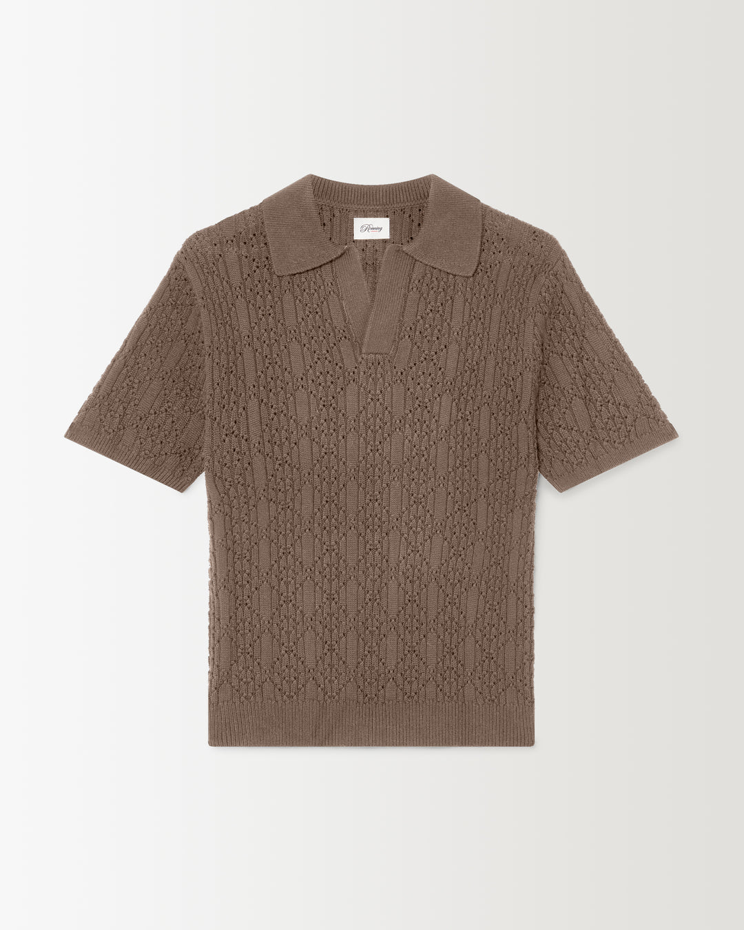 Diamond Knit Polo - Walnut | RONNING, Everyday Uniform