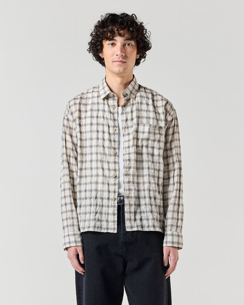 Japanese Shirt - Cream Check | RONNING, Everyday Uniform