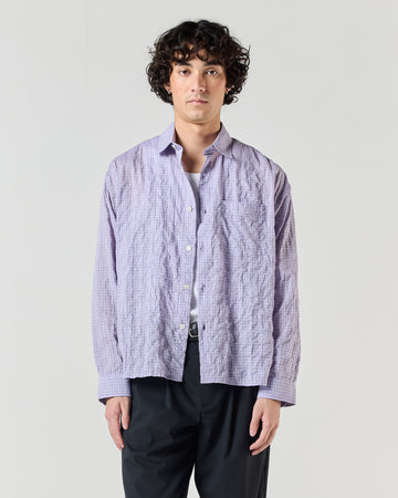 Japanese Shirt - Lilac Grid