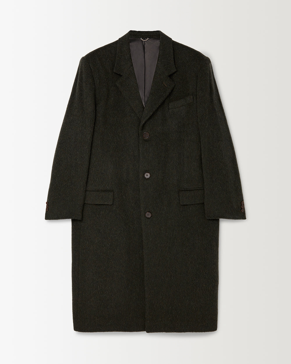 Wool Overcoat - Moss Green